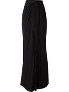 Alexander Mcqueen Gathered Maxi Skirt, Women's, Size: 40, Black, Viscose/silk