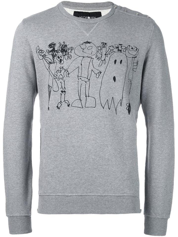 Hydrogen Halloween Print Sweatshirt