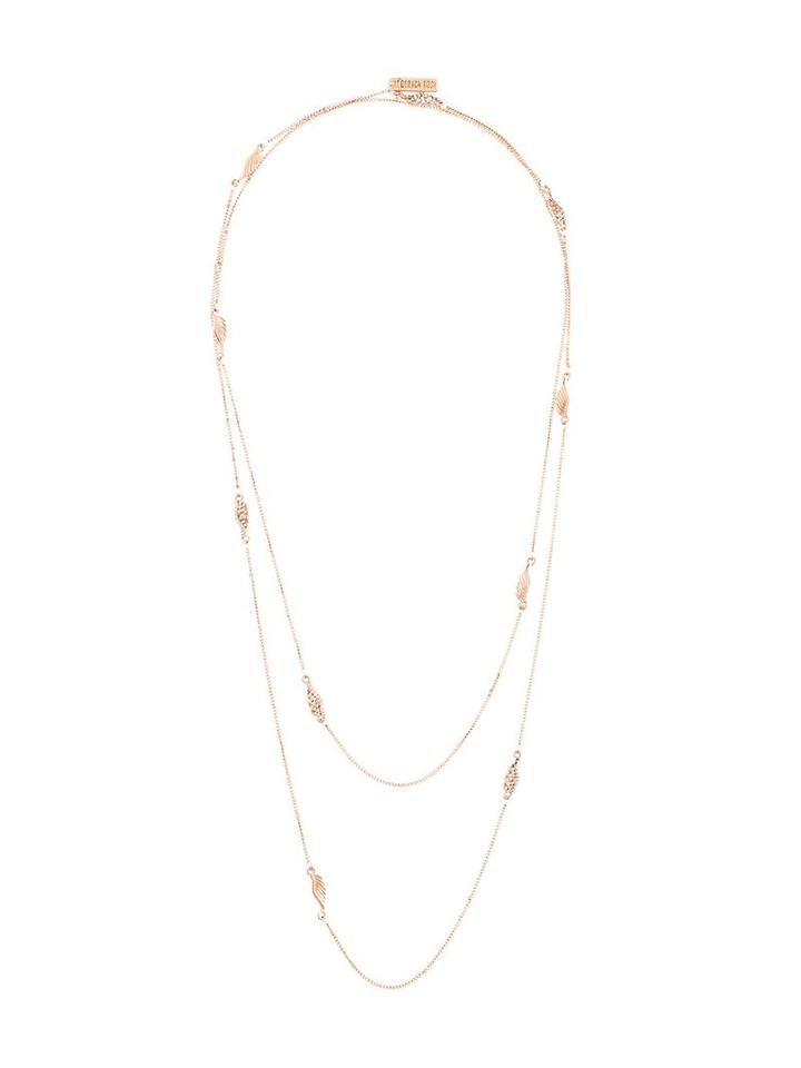 Federica Tosi Layered Long Necklace, Women's, Pink/purple
