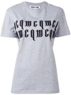 Mcq Alexander Mcqueen Logo Print T-shirt, Women's, Size: Medium, Grey, Cotton