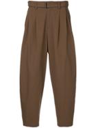 Kazuyuki Kumagai Cropped Trousers - Brown