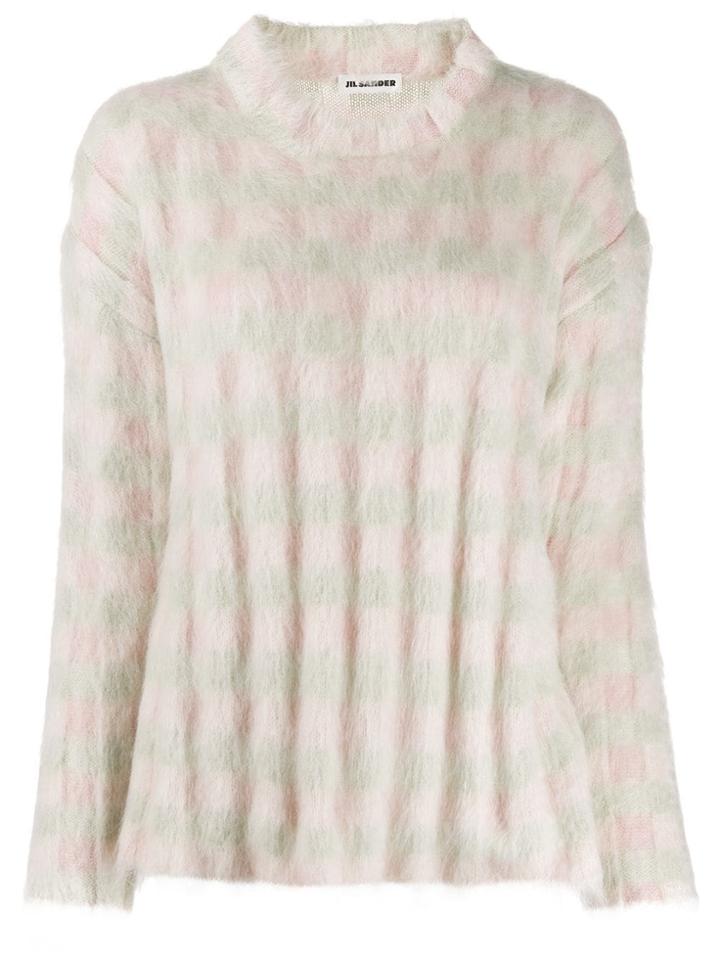 Jil Sander Checked Pattern Jumper - White