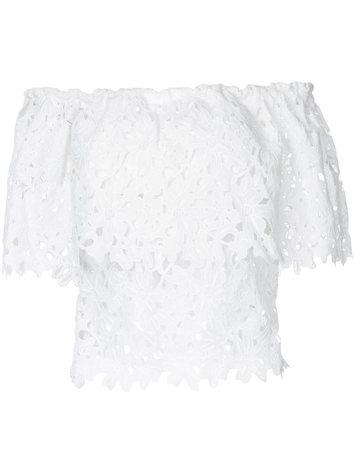Bambah Lace Off Shoulder Top - White