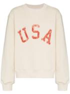 424 Usa Print Cotton Sweatshirt - Neutrals