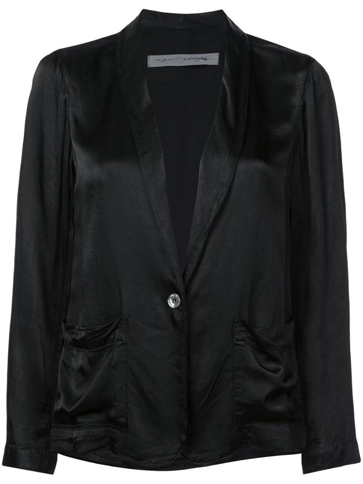 Raquel Allegra V-neck Shrunken Blazer - Black