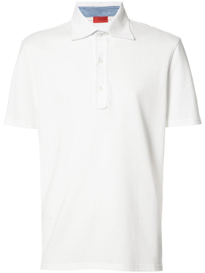 Isaia Classic Polo Shirt, Men's, Size: Xxl, White, Cotton