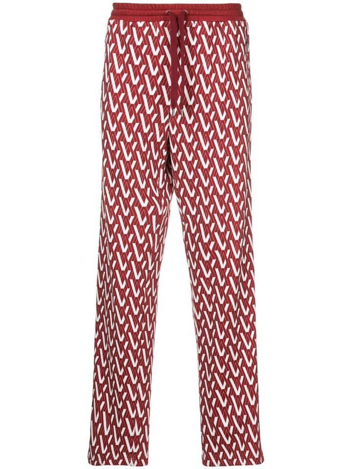 Ports V Printed Sweatpants - Red