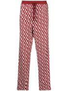 Ports V Printed Sweatpants - Red