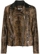 Desa 1972 Leopard-print Biker Jacket - Brown