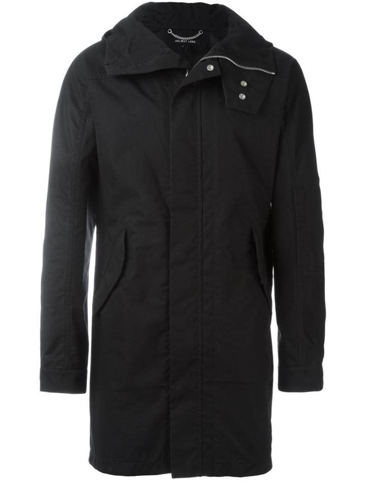 Helmut Lang Zipped Parka, Men's, Size: Small, Black, Cotton/polyester