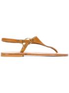 K. Jacques Flat Sole Summer Sandals - Brown