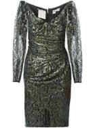Emanuel Ungaro Vintage Sequin And Lace Dress - Black