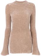 Nude Slim Fit Ribbed Jumper - Nude & Neutrals