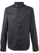 Ami Alexandre Mattiussi Button Down Collar Shirt, Men's, Size: 42, Grey, Wool