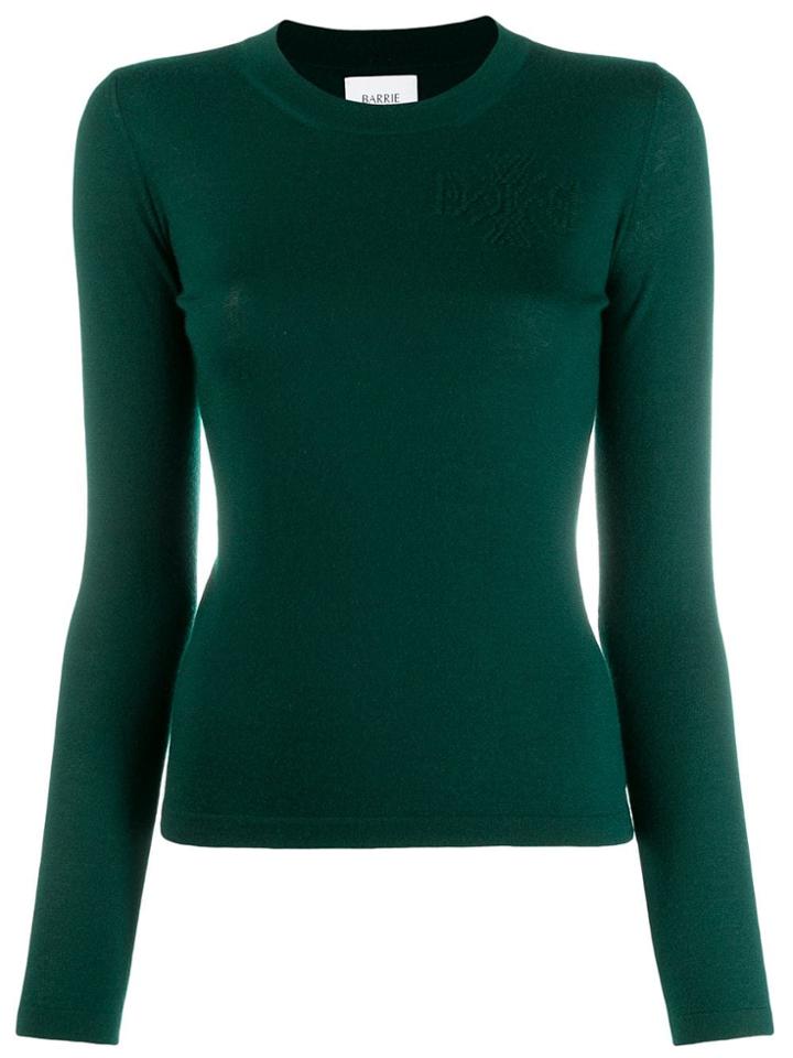 Barrie Cashmere Round Neck Jumper - Green