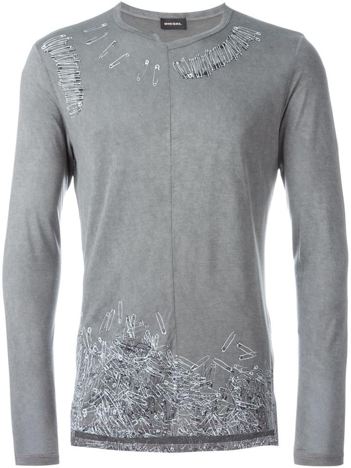 Diesel Safety Pin Print Sweater