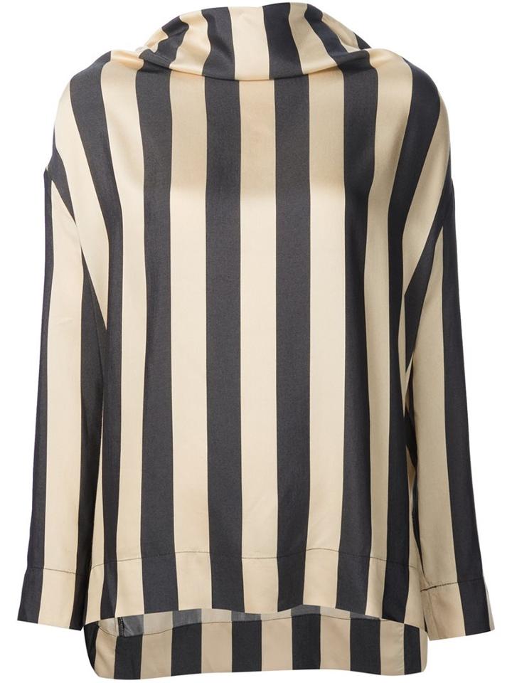 Vivienne Westwood Anglomania Striped Blouse, Women's, Size: Small, Nude/neutrals, Viscose/silk