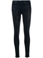 7 For All Mankind Snake Print Skinny Trousers - Blue