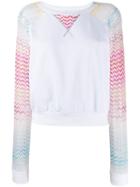 Missoni Mare Knitted Sleeve Sweatshirt - White