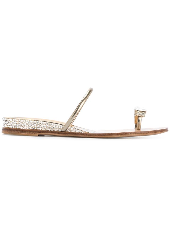 Casadei Toe Ring Sandals - Metallic