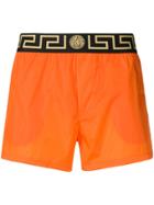 Versace Greek Keys Swim Shorts - Orange