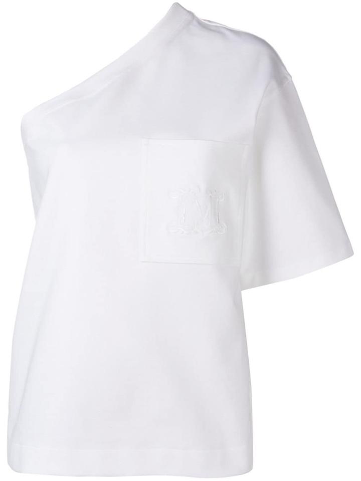 Max Mara Off-shoulder Asymmetric Blouse - White