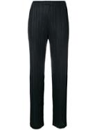 Pleats Please By Issey Miyake High-waist Pleated Trousers - Black