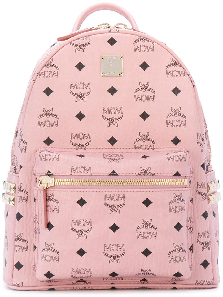 Mcm Start Monogram Backpack - Pink & Purple