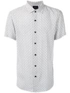 Armani Jeans - Geometric Print Shortsleeved Shirt - Men - Viscose - Xxxl, White, Viscose