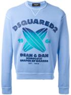 Dsquared2 Honolulu Shaper Of Boards Sweatshirt, Men's, Size: 46, Blue, Cotton