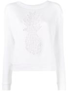 Chloé Pineapple Embroidered Sweater, Women's, Size: Large, White, Cotton