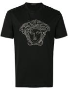 Versace - Studded Medusa T-shirt - Men - Cotton - Xxl, Black, Cotton