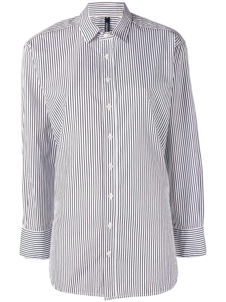 Woolrich Striped Oversized Shirt - Black
