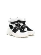 Balmain Kids Hi-top Logo Sneakers - White