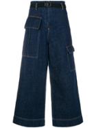 Kenzo Cropped Wide-legged Jeans - Blue