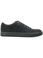 Lanvin Perforated Low-top Sneakers - Black