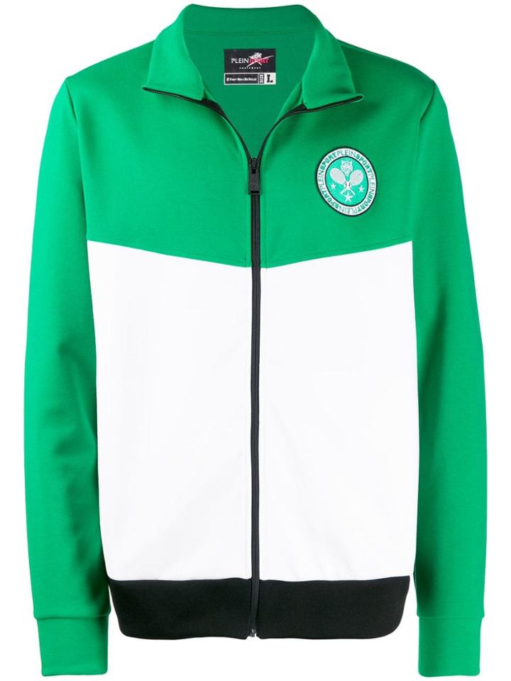 Plein Sport Tennis Colour-block Jacket - Green
