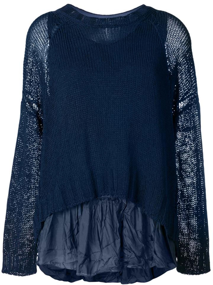 P.a.r.o.s.h. Knitted Layered Jumper - Blue