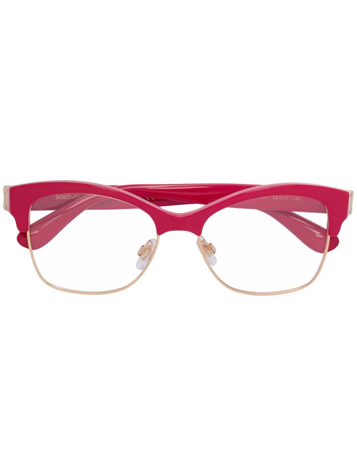 Dolce & Gabbana Eyewear Bold Framed Glasses - Red