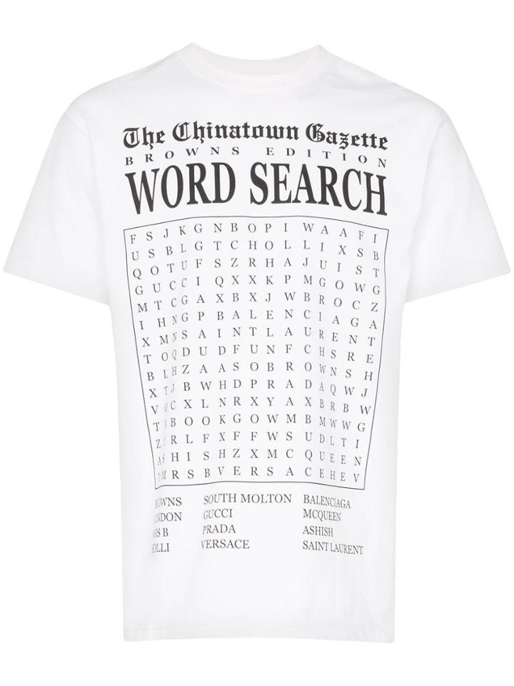 Chinatown Market X Browns Word Search Print T-shirt - White