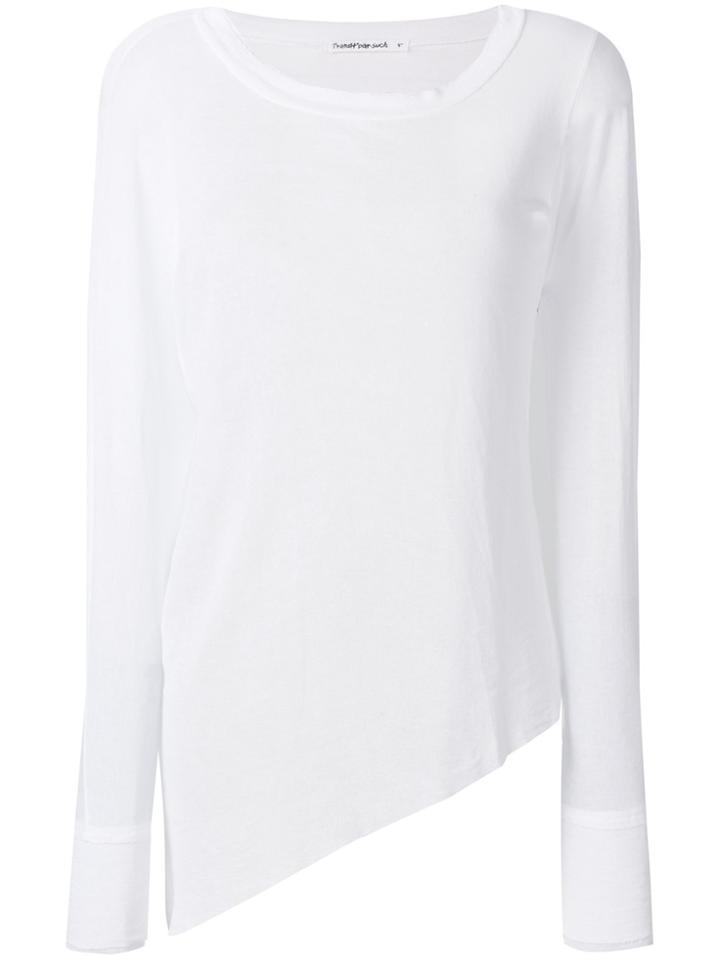 Transit Asymmetric Hem Sweater - White