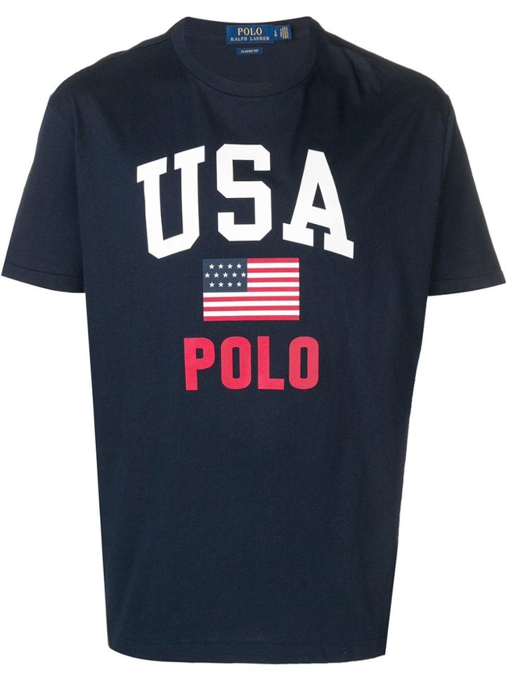 Polo Ralph Lauren 'usa Polo' T-shirt - Blue