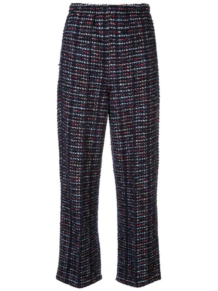 Coohem Tweed Tailored Trousers - Blue