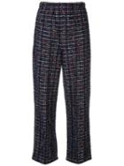 Coohem Tweed Tailored Trousers - Blue
