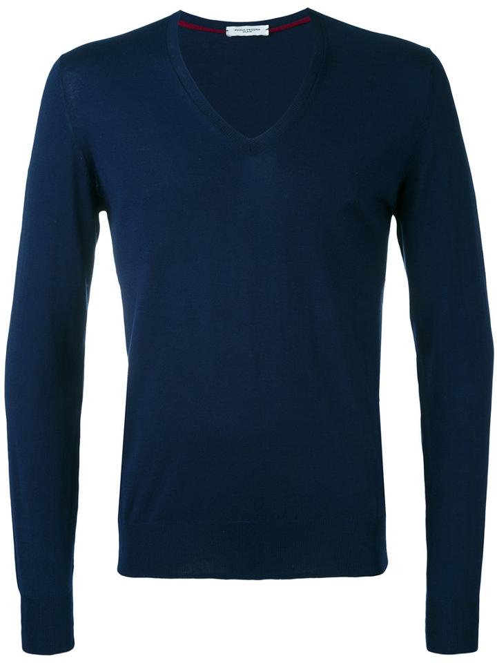 Lightweight Sweatshirt - Men - Silk/cotton - Xxl, Blue, Silk/cotton, Paolo Pecora