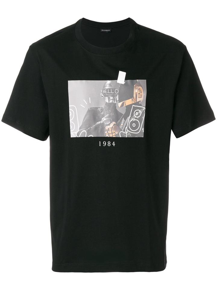 Throw Back Daft Punk Graphic T-shirt - Black
