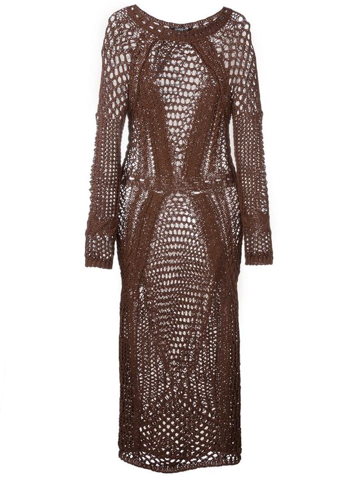 Balmain Crochet Knit Dress