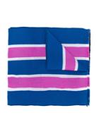 Palm Angels Striped Scarf - Blue