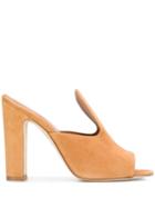 Paris Texas Open Toe Mules - Neutrals