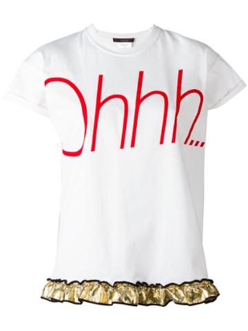 Odeeh Ohhh Print T-shirt, Women's, Size: Medium, White, Cotton
